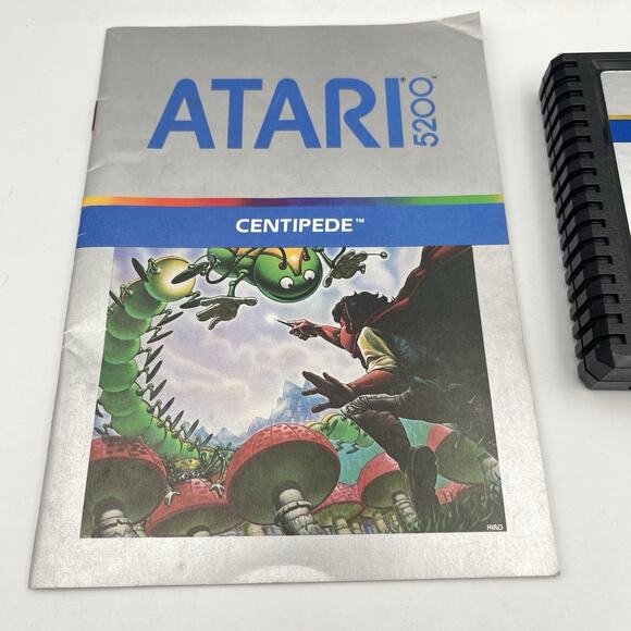 Centipede (Atari 5200, 1982) CIB And Tested W/ Overlays On Shelf - Picture 4 of 12